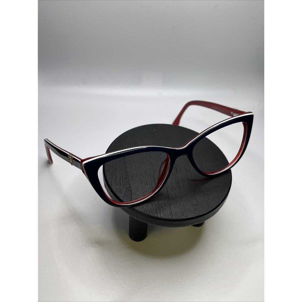 Fendi Eyeglasses FF0217 Navy Blue Red White Frame Italy 52 17 140 Rare
